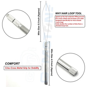 Hair Extension Loop <b>Tool</b> for Micro Beads & Nano Rings – Stainless Steel Pulling Needle <b>Hook</b> for Hair Extensions Installation - Product Image 2