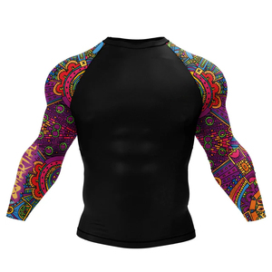 Venta al por mayor personalizada BJJ Rashguard camisa de compresión de manga larga o corta para Jiu Jitsu ropa de artes marciales 2025 - Product Image 1