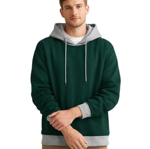 Sweat à capuche polaire pour homme, personnalisé, très vendu, à manches longues, collection hiver, matériau de haute qualité, coloris contrastés - Product Image 3