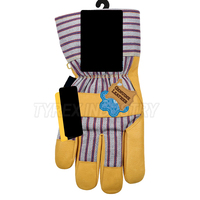 Guantes de Trabajo de Cuero de Seguridad con Logotipo Personalizado a Bajo Precio, Guantes de Trabajo de Cuero para Hombre para Protección de Manos