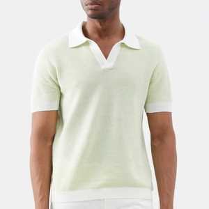 Venta al por mayor 100% algodón manga corta para Polo camisetas para hombres jóvenes y de mediana edad Terry Fabric Golf Shirts - Product Image 1