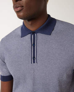 เสื้อโปโลผ้าฝ้าย100% สำหรับผู้ชายทรงสลิมฟิตผ้าระบายอากาศได้ดีสีดำมีสไตล์ออกแบบโลโก้ได้ตามต้องการ - Product Image 2