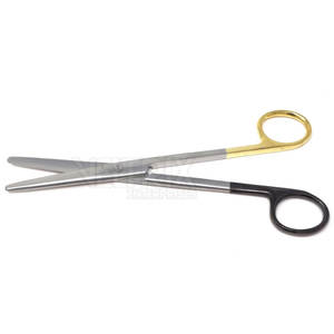 กรรไกรผ่าตัดแบบตรง ยี่ห้อ Mayo ขนาด 5 1/2 นิ้ว ด้ามจับสีทองและดำ ผลิตจากทังสเตนคาร์ไบด์ สำหรับมืออาชีพ - Product Image 5