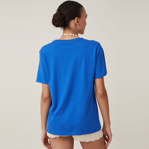 Camisetas de Verano para Mujer, Manga Corta, Personalizadas, al por Mayor, de Alta Calidad, Ecológicas, de Sarga, Corte Regular, Holgadas, 100% Algodón - Product Image 5