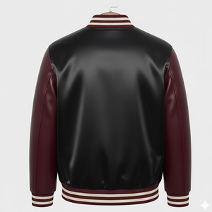 Vestes universitaires en gros, sur mesure, unisexes, en molleton, satin, bomber, baseball, manches en cuir, pour enfants, hommes et femmes - Product Image 2