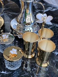 Cubiertos de oro y plata con mango floral hecho a mano de la mejor calidad, utensilios de cocina, cuchara, reposapiés y pinzas para ollas hechas de Metal - Product Image 6