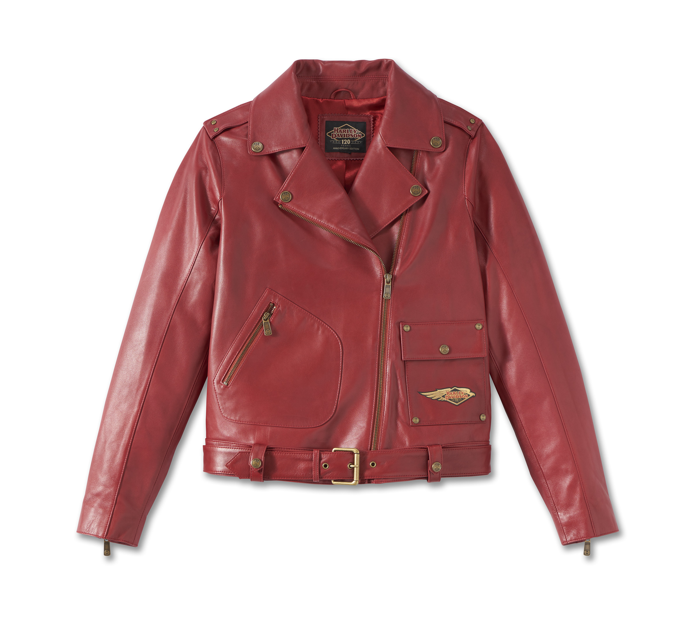 Women Black Harley Leather Biker Jacket Davidsons HD Motorcycle