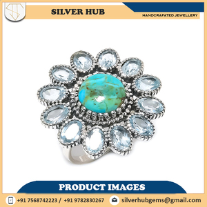 925 anillo de joyería fina de plata esterlina sólida aguamarina fantástica, piedra preciosa amatista OEM ODM regalos de bodas colección de piedra natal - Product Image 6