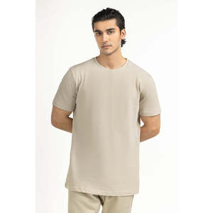 T-shirt en maille coupe classique 280g MN-TS-SS25-009, T-shirt vierge oversize uni, design compressé avec impression DTG et sérigraphie - Product Image 5