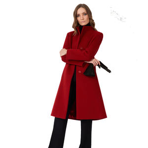 Abrigo Largo Vintage para Mujer con Cinturón |   Lana 100% Premium Ecológica |   Marca Privada OEM/ODM - Product Image 5