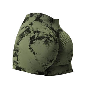 2025 Short de sport personnalisé à la mode Sports Fitness Workout Yoga Couleur unie et sublimé Plus Size en Spandex/Nylon - Product Image 3