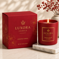 Caja de Regalo de Cartón con Logotipo Personalizado, Diseño Floral en Relieve, Color Negro Mate, Precio Competitivo de Fábrica, Caja de Alta Gama para Velas