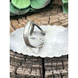 Anillo Augustine Largo Kingman, Elegante, de Turquesa y Plata de Ley con Baño de Oro Rosa, Talla 7, Regalo Perfecto - Product Image 5