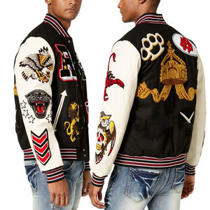 เสื้อแจ็คเก็ตวิทยาลัยเบสบอลแบบมีโลโก้ของตัวเอง บริการ OEM วัสดุคุณภาพดีเยี่ยม ระบายอากาศได้ดี - Product Image 4