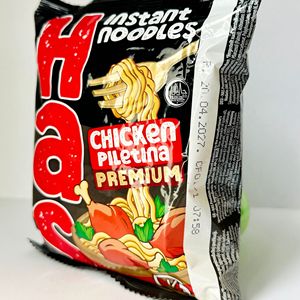 HAS Premium Halal, Bloques de Fideos Instantáneos con Pollo Frito, Harina de Trigo, 75g, Comida Lista en 3 Minutos, Paquete Familiar - Product Image 4