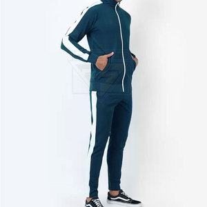 Chaqueta con capucha y cremallera deportiva de moda para hombre de alta calidad y chándal con cremallera para correr, chándales con rayas laterales para hombre - Product Image 4