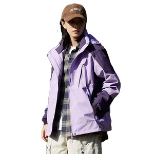 Vêtements de randonnée pour hommes et femmes, veste imperméable coupe-vent respirante, veste légère en polyester pour couple, veste de montagne - Product Image 3