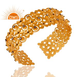 Handmade Design Sterling Silver Natural Cz Gemstone Cuff Bangle Jewelry for Women Gift for Her - Product Image 2