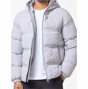 Vestes pour hommes avec logo personnalisé Veste longue en duvet à bulles pour hommes Manteau long chaud d'hiver pour hommes Veste matelassée à fermeture éclair - Product Image 4