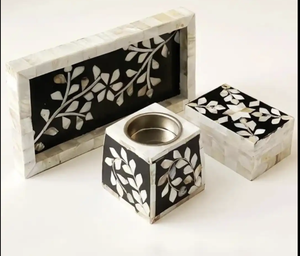 Quemador de incienso Bakhoor con incrustaciones de nácar, fregona especial Ramadán, quemador Bakhoor de Tayyab Handicraft - Product Image 1