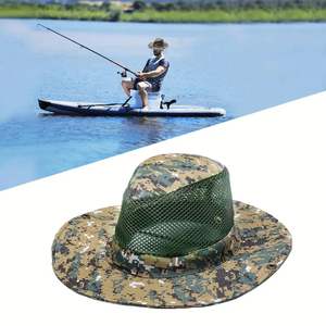 Custom Made 2025 Premium Camouflage Flat Brim Boonie Bucket Hat Design élégant et unique pour une scène décontractée-pour la pêche et la chasse - Product Image 6