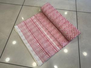 Hand Block Printed Unique Design Handmade Kantha <b>Quilted</b> Bedding Bedspread, Bohemian Reversible Hand Stitched Cotton Kantha - Product Image 4