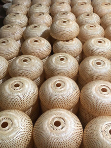 โคมไฟไม้ไผ่รูปทรงต่างๆที่ทนทานผลิตภัณฑ์ตกแต่งบ้านแบบคลาสสิกโคมไฟไม้ไผ่ - Product Image 2