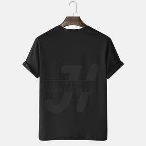 Camisetas de hombre de algodón transpirable de manga corta de verano sólido estilo de calle alta diseño de logotipo personalizado OEM 220 gramos de tela - Product Image 2