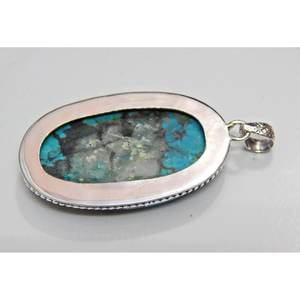 Joyería de Plata de Ley 925 hecha a mano, colgante de cabujón turquesa Natural, regalo para niñas y mujeres - Product Image 4