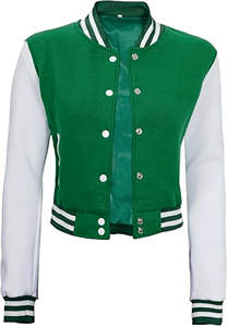 Custom logo Blank Varsity <b>Jacket</b> Wool Letterman <b>Leather</b> Pocket Baseball Varsity Plain <b>Bomber</b> <b>Jacket</b> <b>for</b> <b>Women</b> - Product Image 2