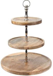 Soporte de pastel hecho a mano de diseñador más vendido Bandeja de pastel redonda de madera de alta calidad Soporte elegante clásico - Product Image 3