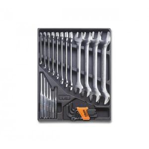 BETA Ensemble d'outils thermoformés durs de 27 pièces avec clés combinées et clés hexagonales pliées avec poinçons à goupilles - Product Image 1