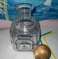 Pailles à boire en plastique en acide polylactique réutilisables et jetables, marque Patron, accessoires de bar modernes, logo personnalisé bienvenu