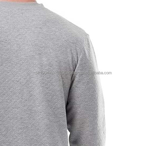 เสื้อสเวตเตอร์ของผู้ชายเสื้อสวมหัวคอลูกเรือผ้าฟลีซจัมเปอร์ใส่สบายปักลายสีพื้นสำหรับฤดูใบไม้ร่วงและฤดูหนาว - Product Image 5