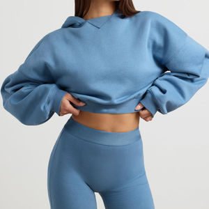 À la mode femmes à capuche et ensemble court décontracté été tenue deux pièces mode survêtement vêtements de détente élégant Activewear Co Ord ensemble - Product Image 2