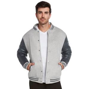 Veste universitaire décontractée pour homme, hiver, à capuche, respirante, streetwear, avec broderie de logo personnalisée, couleur unie - Product Image 2