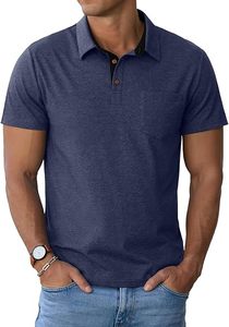 Nouveaux polos de golf pour hommes 100 % coton, sans logo, avec poche, manches courtes, style décontracté - Product Image 4