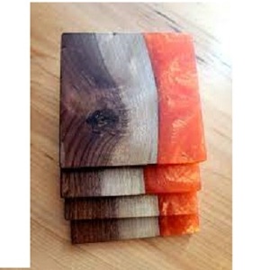Regalo de Inauguración para Casa Nueva o Apartamento, Posavasos Creativos de Resina y Madera, Estilo Moderno, Madera y Resina Epoxi, stone.coasters - Product Image 3