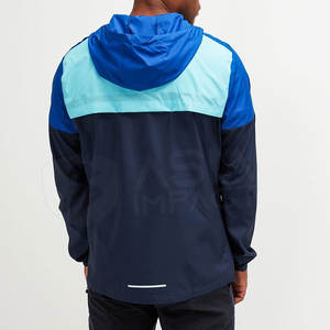 Veste coupe-vent en toile respirante décontractée pour hommes contraste de couleur saison d'hiver léger personnalisé vêtements d'extérieur à la mode ÉCHANTILLON GRATUIT - Product Image 2