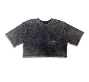 Camiseta recortada lavada con ácido personalizada al por mayor para mujer, jersey de rizo de algodón en blanco, cualquier tamaño, diseño personalizado para mujer - Product Image 5