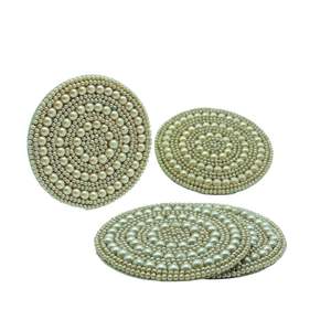 Juego de posavasos con cuentas de moda, Decoración de mesa, juegos de vajilla de nácar de calidad Superior, accesorios de cocina, posavasos de cuentas - Product Image 1