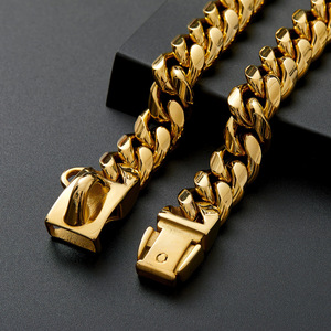 <span class=keywords><strong>Collar</strong></span> para Perros Qbellpet de Acero Inoxidable Resistente de 14 mm, <span class=keywords><strong>Collar</strong></span> de Seguridad para Perros, <span class=keywords><strong>Collar</strong></span> de Cadena Cubana de Lujo para Perros - Product Image 6