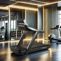 Tapis roulant commercial pour salle de sport avec écran LED, entraînement mécanique, test de fréquence cardiaque, marche sportive, capacité 150 kg, en acier fabriqué