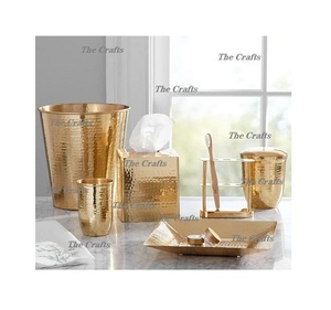 Conjunto de accesorios de baño de calidad superior de diseño único de seis en color oro metálico a precios aceptables - Product Image 3