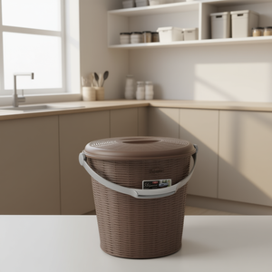 Stefanplast ELEGANCE 10Lt Pedal <b>Bin</b> Tortora 29601 <b>Plastic</b> <b>Storage</b> <b>Bin</b> & Box - Product Image 3