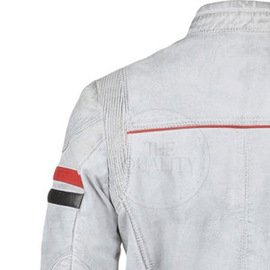 Chaqueta de moto ignífuga de cuero de invierno para hombre con logotipo personalizado, ropa informal impermeable - Product Image 4