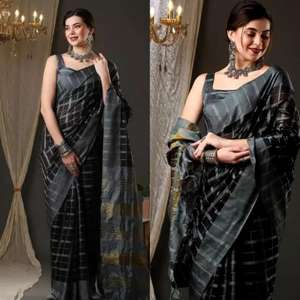 ชุดส่าหรีผ้าฝ้ายผ้าไหม GC Aura - Product Image 1