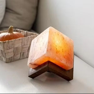 Customized Square-Shaped Himalayan Salt <b>Lamp</b> with Carving and <b>Love</b> Theme for Handcrafted Natural Glow and Luxury Home Decor - Product Image 1