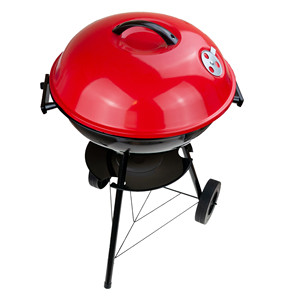 Circular garden charcoal grill with lid and ash <b>box</b> - Product Image 2