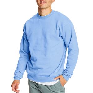 Sudadera de cuello redondo de manga larga para hombre, 50% algodón 50% poliéster, 300g, forro polar, suministro ODM, patrón liso, MADE BY HI 2026 - Product Image 2